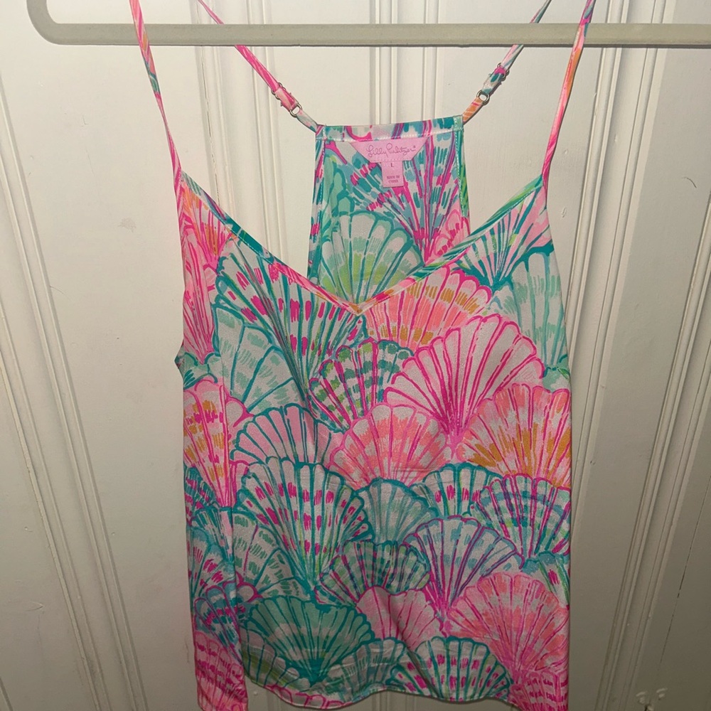 Lilly Pulitzer Oh Shello Silky Tank. Size Large.